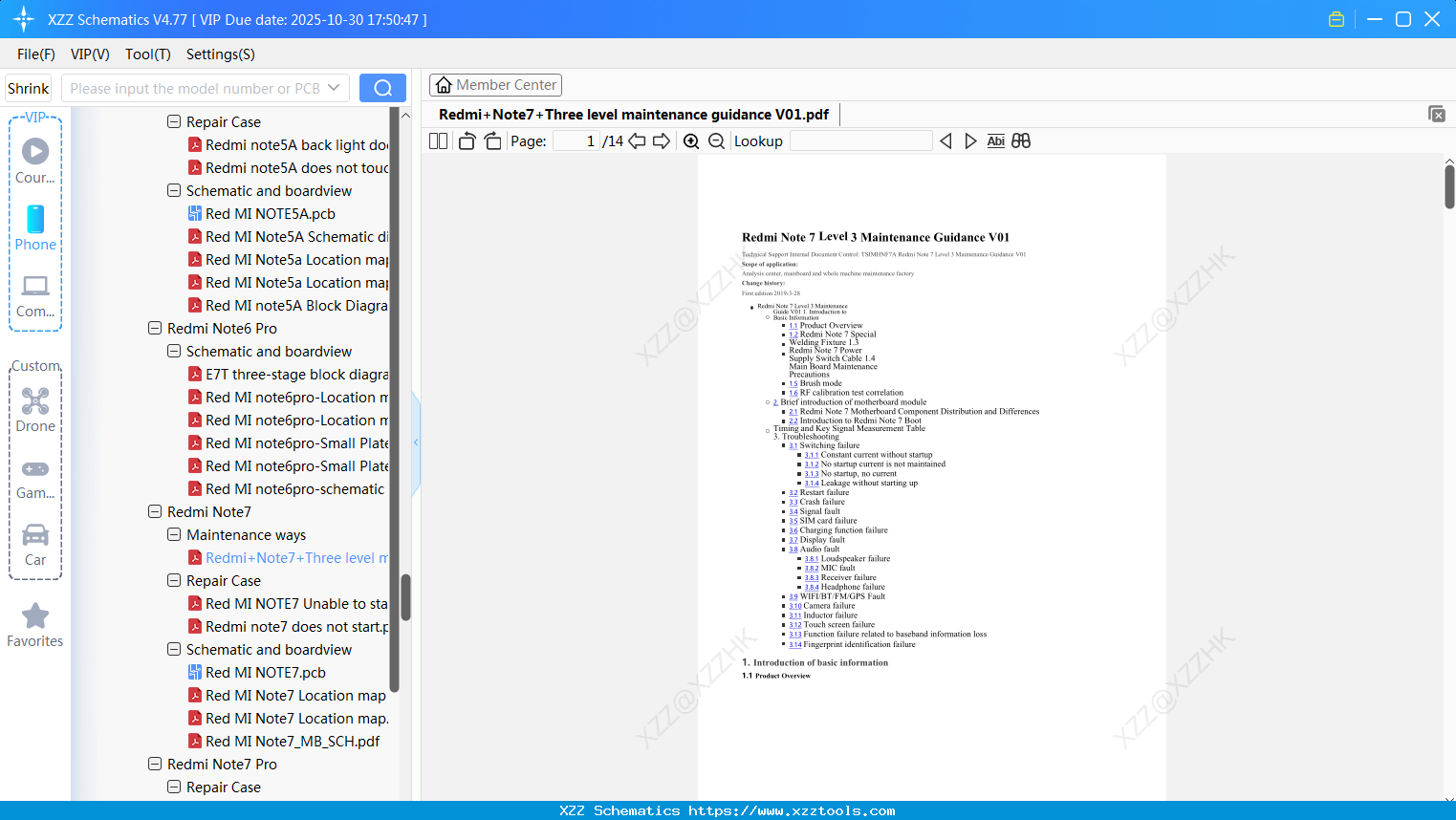 Xiaomi Redmi+Note7+Three Level Maintenance Guidance V01